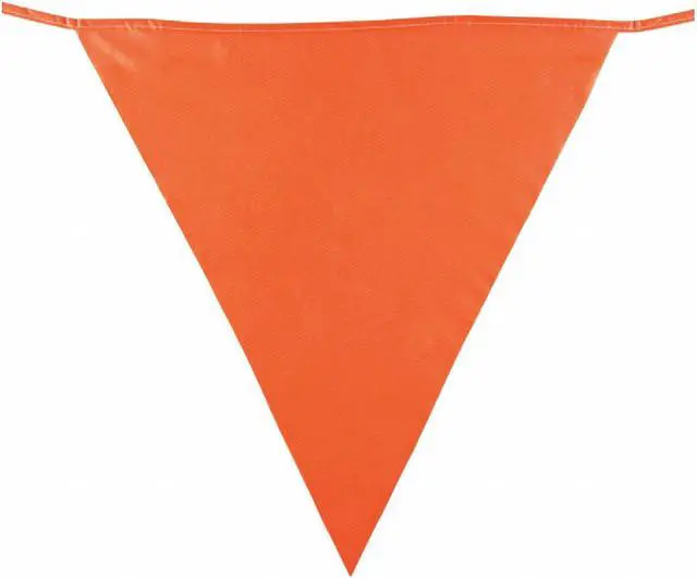 Main image of BRADY 58389 Pennants,Fluorescent Orange,113-1/2 ft.