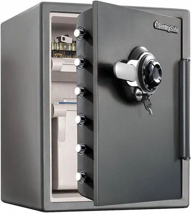 Alt view image 4 of 6 - SENTRY SAFE SFW205DPB Fire Safe,2.05 cu ft,Gray