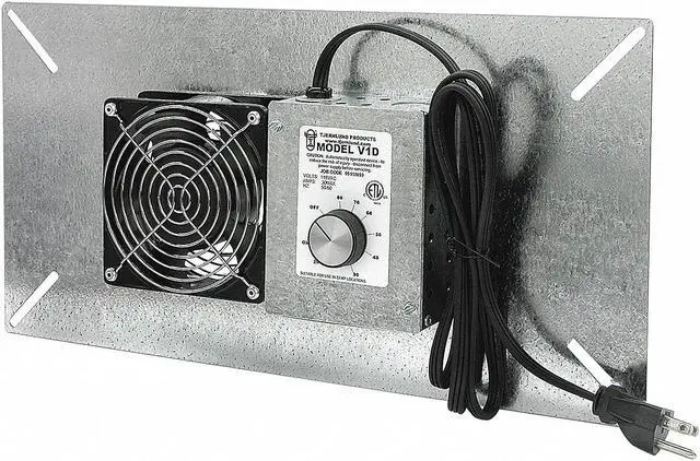 Alt view image 3 of 3 - Crawl Space Fan, 110 cfm, Plug-in