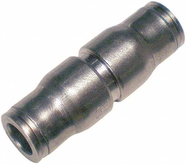 Main image of LEGRIS 3606 12 00 Push-Fit Union Fitting, 15/32 in Tube Size, Brass, Silver