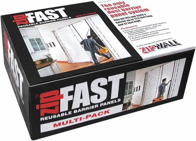 Main image of ZIPWALL ZFMP Barrier Panels Kit,5ftLx12ftH,White