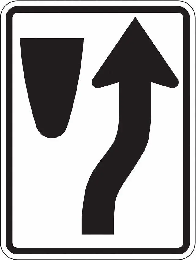 Main image of LYLE R4-7-18HA Keep Right Traffic Sign, 24 in H, 18 in W, Aluminum, Vertical