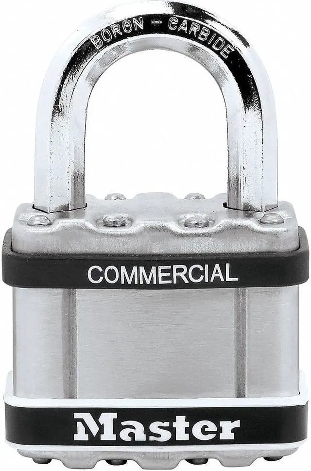 Main image of Different-Keyed Padlock, Extended Shackle Type, 1" Shackle Height, Silver