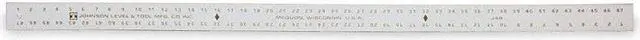 Main image of JOHNSON J60 Aluminum Straight Edge,60 In,Graduated