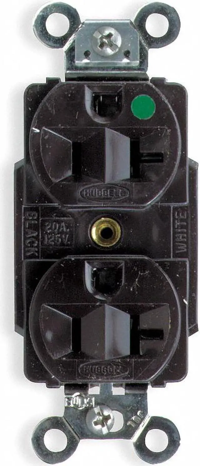 Main image of HUBBELL WIRING DEVICE-KELLEMS HBL8300 Straight Blade Receptacle, 5-20R, 20 A,