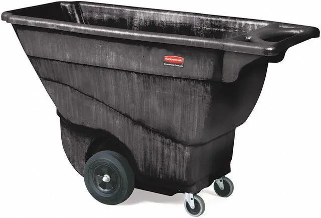 Alt view image 2 of 3 - RUBBERMAID FG9T1400BLA 1/2 cu. yd. 850 lb. Tilt Truck