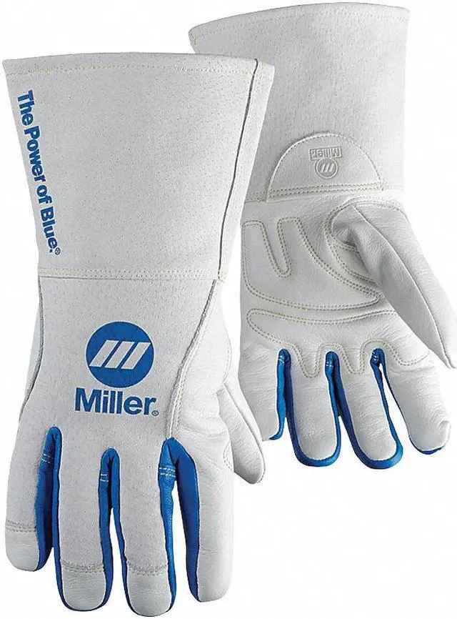 Alt view image 2 of 3 - MILLER ELECTRIC 263333 Performance Welding Gloves, Gauntlet Cuff, Keystone