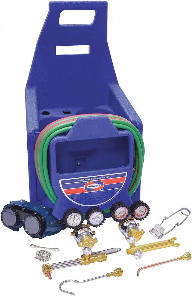 Alt view image 2 of 2 - UNIWELD KL22P Welding And Cutting Kit, Cap'n Hook Series, Acetylene, 3/8 in