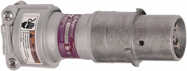 Alt view image 2 of 3 - APPLETON ELECTRIC CPH3034BC Pin & Sleeve Plug, 30A, 4P, 3W, Alum, 600VAC