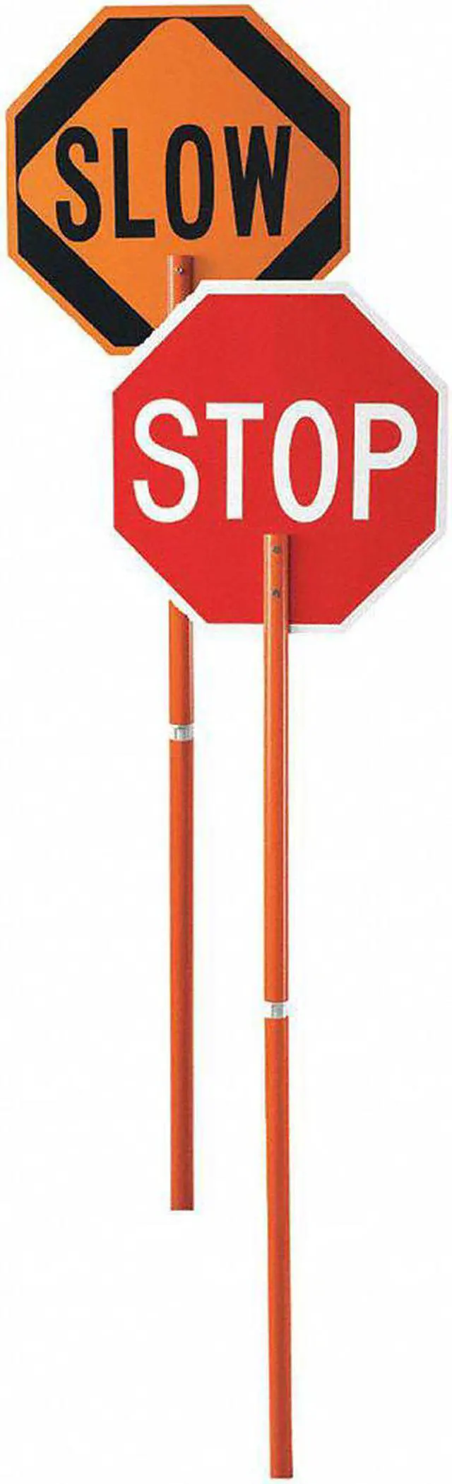Alt view image 2 of 2 - ZORO SELECT 03-822P Traffic Paddle Sign, 2-Sided Stop/Slow, Engineer