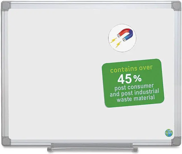 Alt view image 2 of 10 - MasterVision BVCMA0307790 Earth Gold Ultra Magnetic Dry Erase Boards, 24 x 36, White, Aluminum Frame, 1 Each