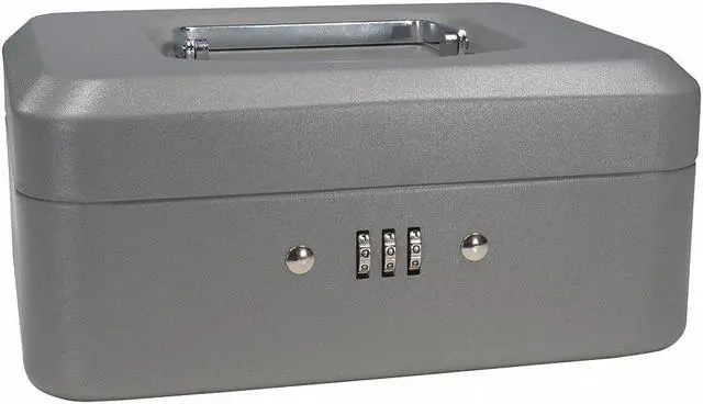 Alt view image 5 of 5 - 8 Inch Gray Combination Lock Box