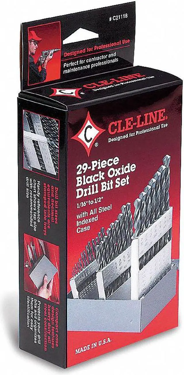Alt view image 2 of 2 - CLE-LINE C21118 29PC 118 Degree General Purpose Jobber Lngth Drill Set Cle-Line