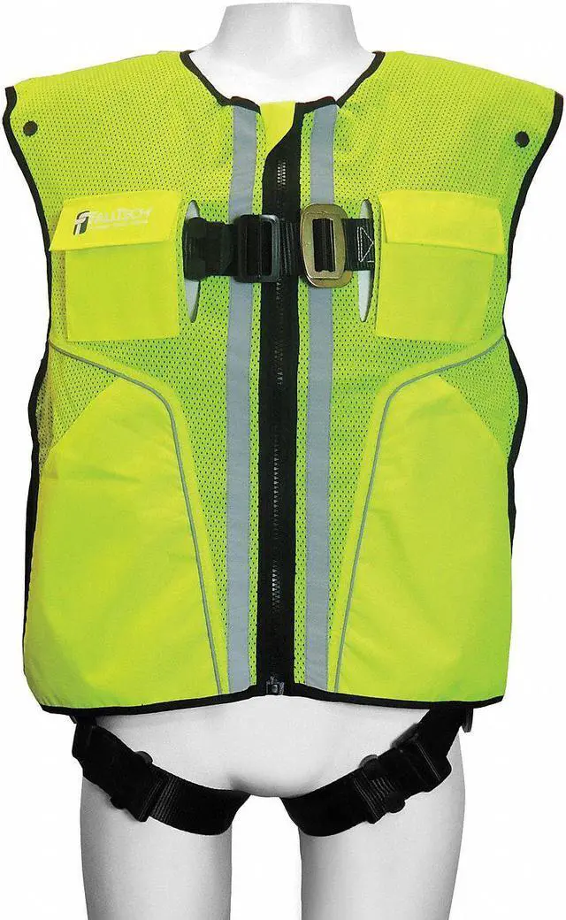 Main image of FallTech 7015LXL Vest Harness, Non-Belted FBH - Reflective Vest, Lime, L/XL