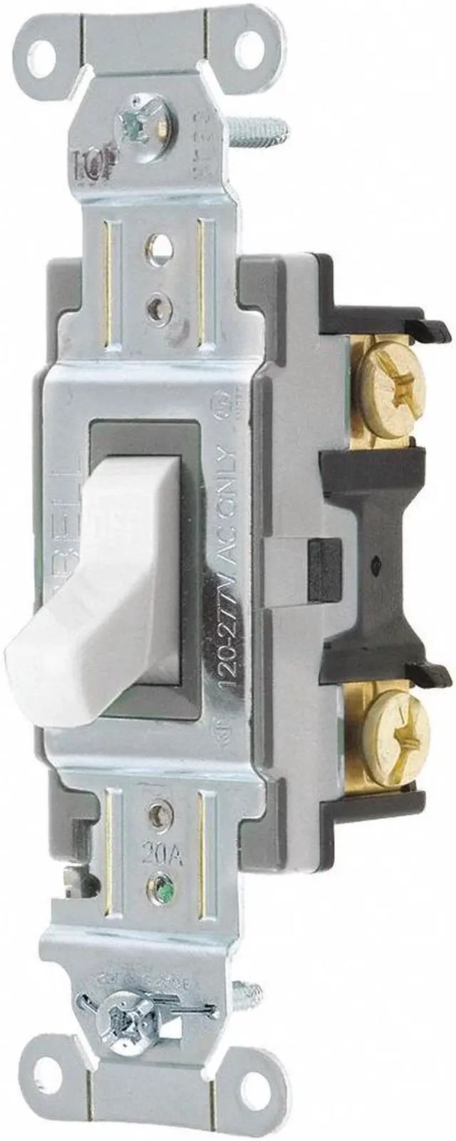 Main image of Wall Switch,20A,White,1 HP,1-Pole Switch HUBBELL WIRING DEVICE-KELLEMS CSB120W