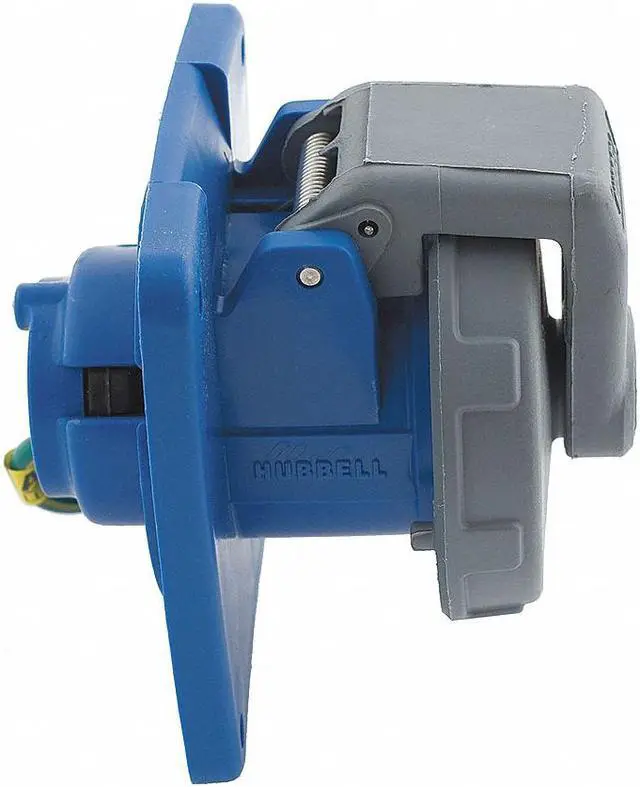 Alt view image 2 of 3 - HUBBELL WIRING DEVICE-KELLEMS HBL3100R6W Watertight Pin & Sleeve Receptacle,