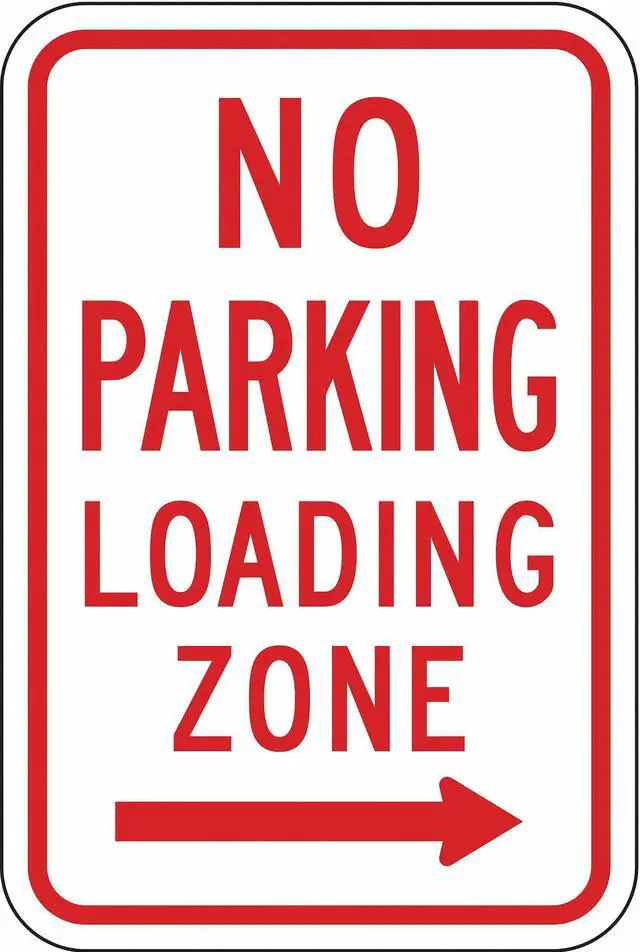 Main image of LYLE R7-6R-12HA No Parking Loading Zone Sign,18" x 12, R7-6R-12HA