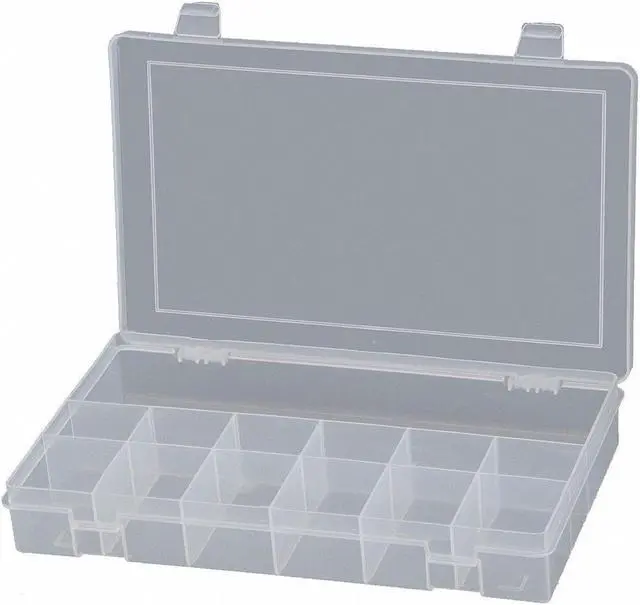 Alt view image 2 of 3 - DURHAM MFG SP13-CLEAR 13 Compartment Box, 10-13/16"W x 1-3/4"H