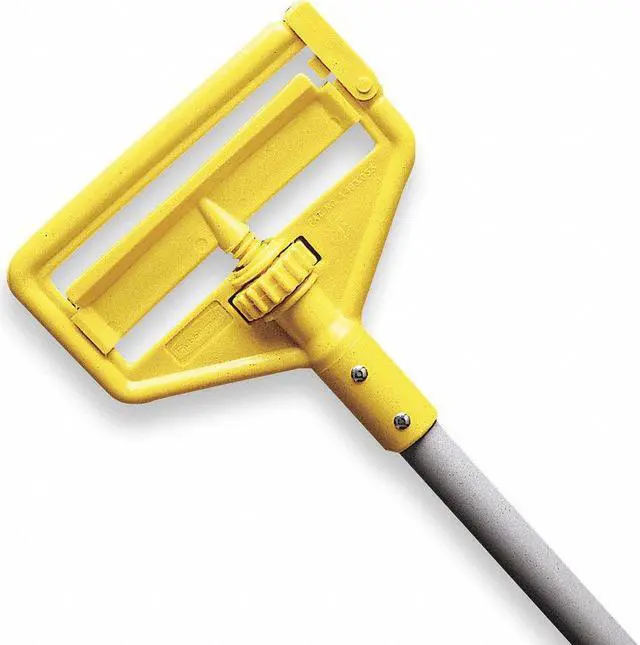 Alt view image 5 of 10 - Rubbermaid Commercial Invader Wood Side-Gate Wet-Mop Handle 54" Natural/Yellow H115
