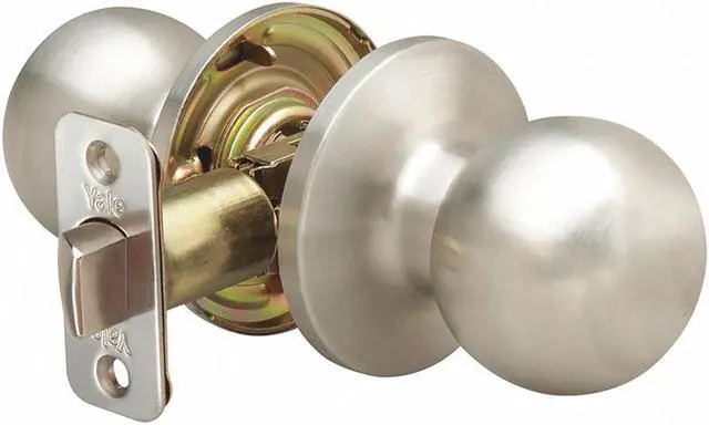 Main image of Yale Standard Duty Entrance Athens-Series Knob Lockset, Stainless Steel Finish