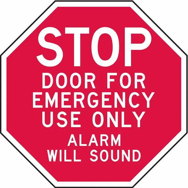 Alt view image 2 of 2 - LYLE ST-017-6HA Emergency Exit Sign,6" x 6",Aluminum, 6 in W, 6 in H, Aluminum,
