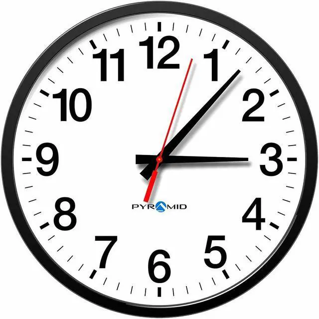 Alt view image 3 of 3 - 13-1/2" Analog Analog Wall Clock, Black PYRAMID 5200