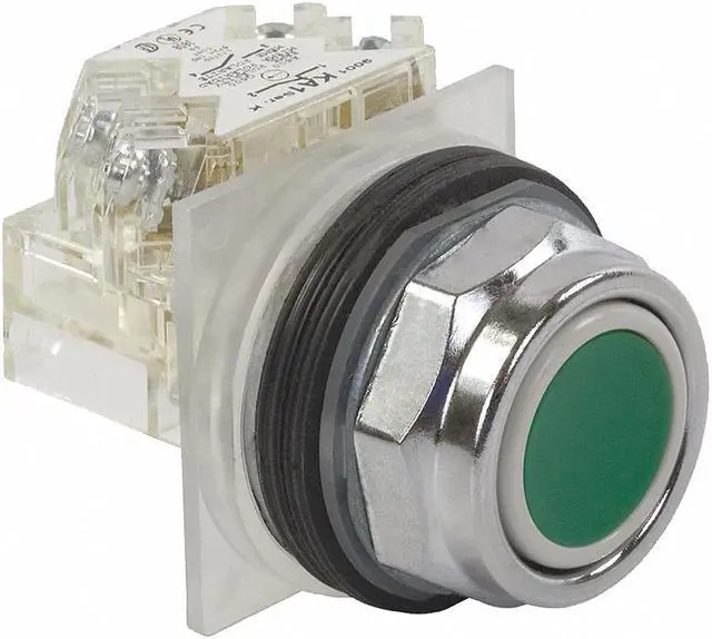 Main image of Schneider Electric Non-Illum Push Button,30mm,1NO,Green  9001KR1GH5