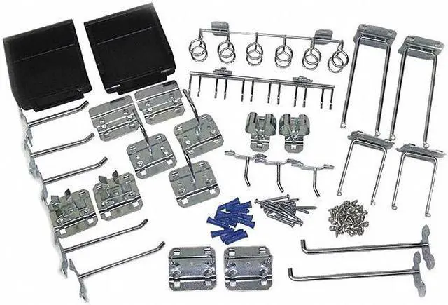 Alt view image 5 of 6 - Triton Products LH3-KIT Zinc Plated Steel Hook and Bin Assortment for LocBoard