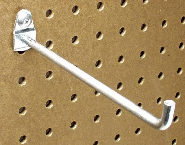 Alt view image 3 of 8 - Triton Steel Single Rod Pegboard Hook Bright Zinc  Steel  71619