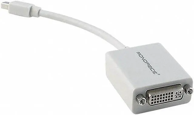 Alt view image 5 of 7 - Monoprice Mini DisplayPort 1.1 to DVI Adapter - White, Compatible With Google Chromebook Pixel, Mac Mini, MacBook, Mini DisplayPort Laptops