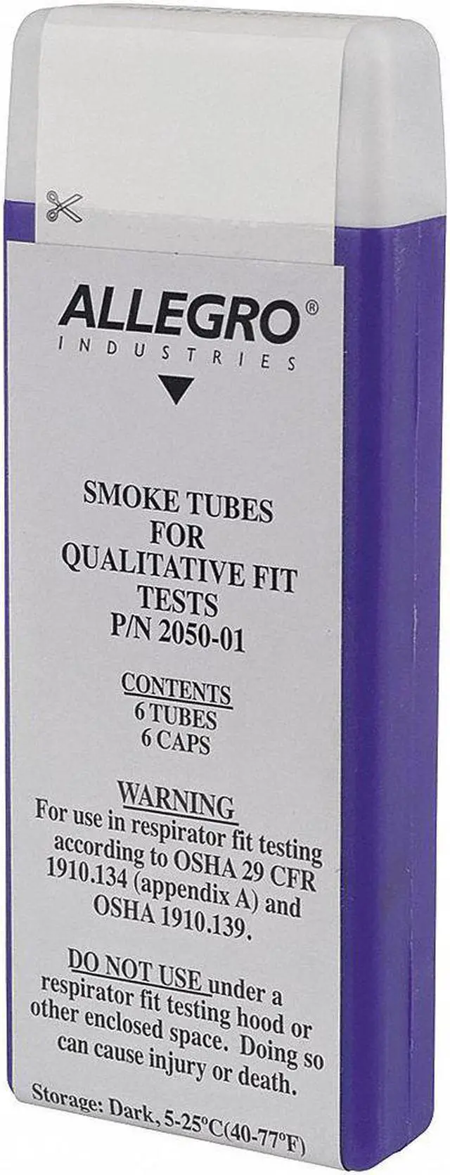 Main image of ALLEGRO INDUSTRIES 2050-01 Smoke Tube, Includes (6) Tubes, (6) Tube Caps, Glass