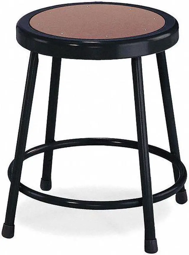 Main image of NATIONAL PUBLIC SEATING 6218-10 Round Stool, Height Range 18", Masonite Board