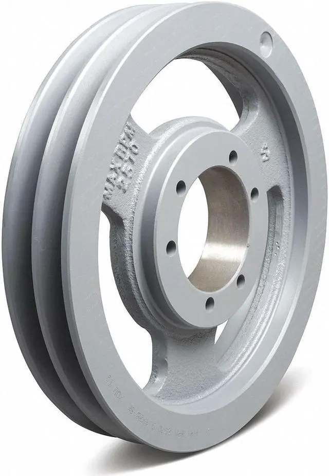 Alt view image 2 of 2 - TB WOOD'S 942B 1/2" to 2-1/2" Bushed Bore 2-Groove Standard V-Belt Pulley 9.75"