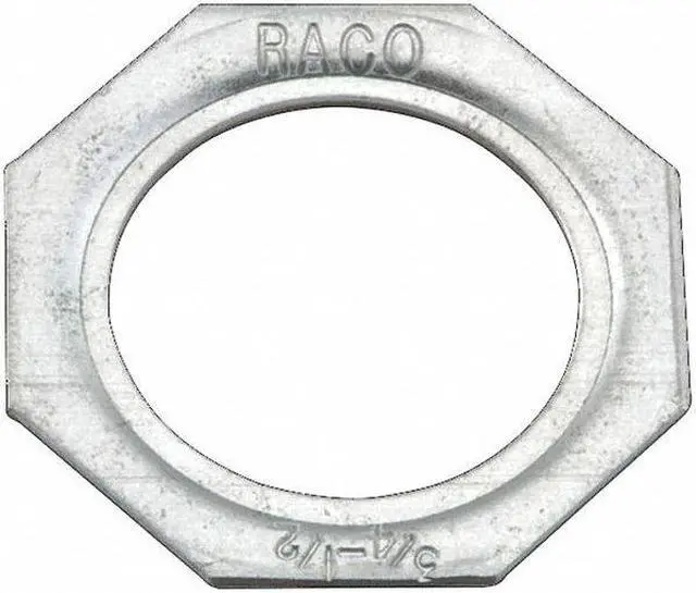 Main image of RACO 1370 Conduit Fitting Reducing Washer, 1-1/4 in x 1 in, Steel, Zinc Plated,