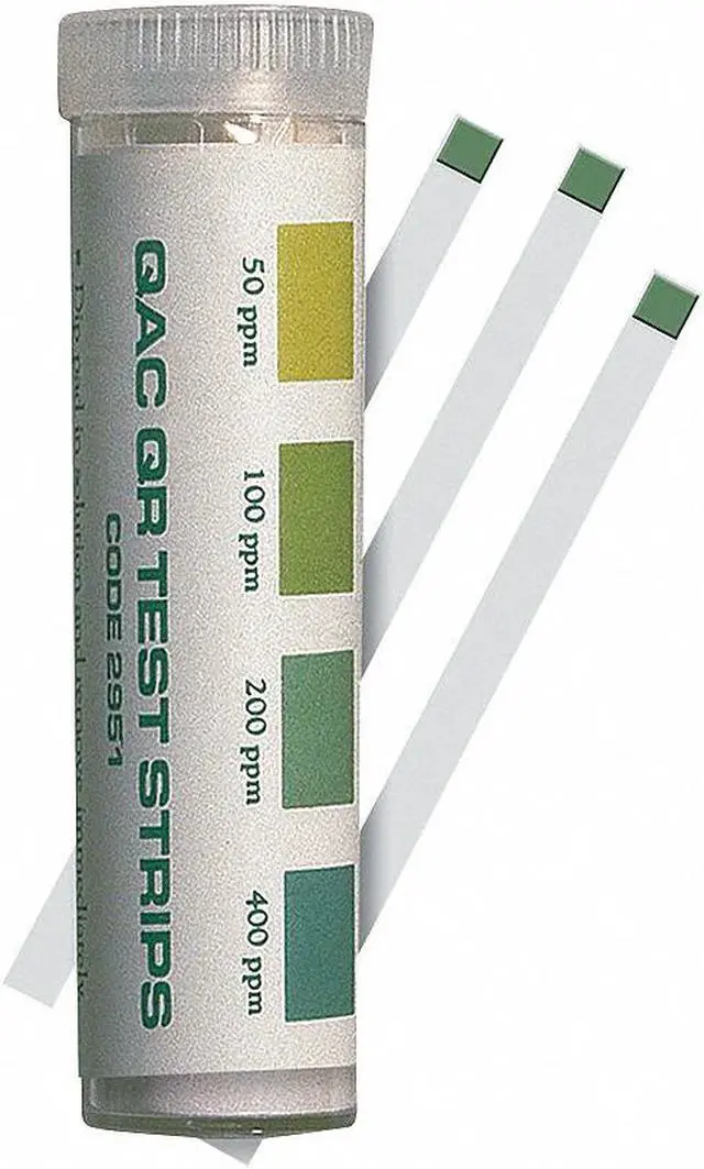 Main image of LAMOTTE 2951 Test Strips,QAC,50 to 400 PPM,PK100