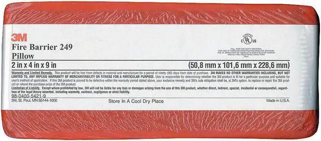 Alt view image 2 of 4 - 3M FB-249* Fire Barrier Pillow,9 In. L,4 In. W