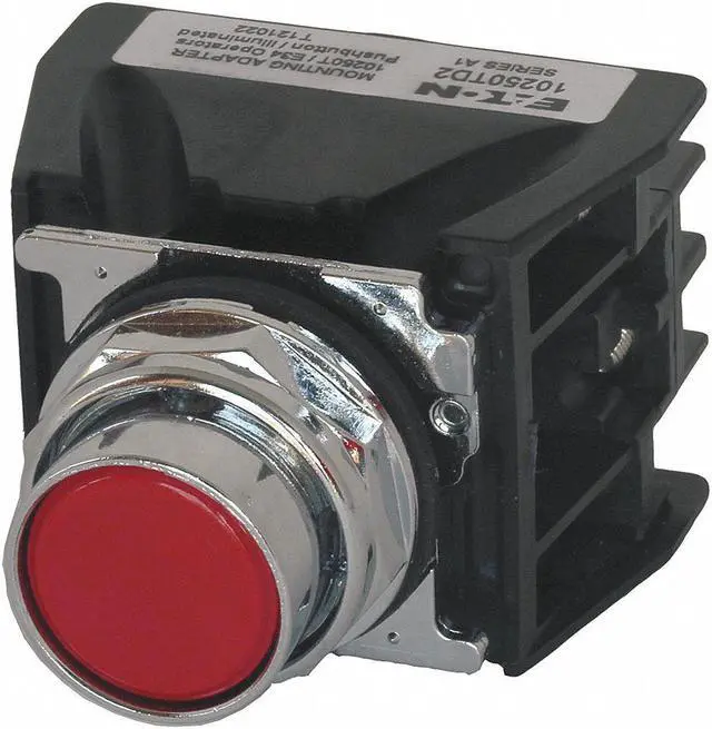 Main image of EATON 10250T706R Hazardous Location Push Button with Contacts, 30 mm, 1 NC, 1