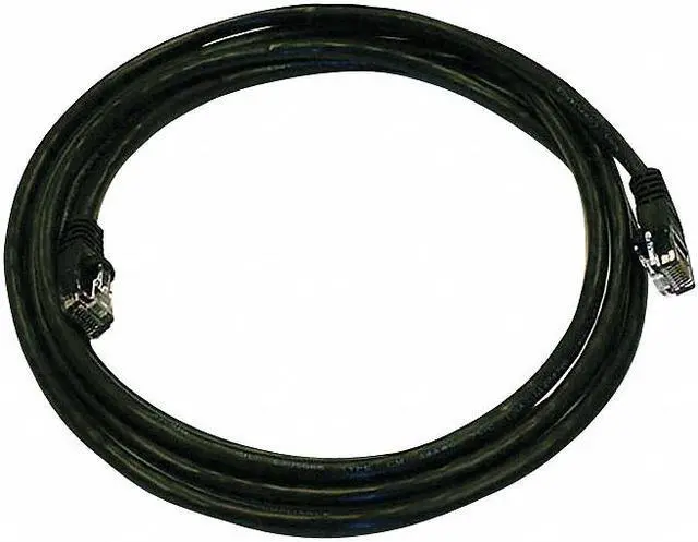 Main image of Monoprice Cat5e Ethernet Patch Cable - 7 Feet - Black | Network Internet Cord - RJ45, Stranded, 350Mhz, UTP, Pure Bare Copper Wire, 24AWG