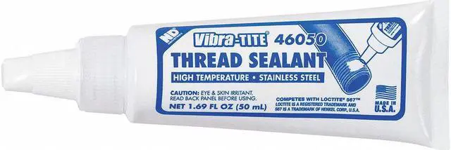 Alt view image 2 of 3 - VIBRA-TITE THREAD SEALANT HIGH TEMP/ STAINLESS STEEL 50ML