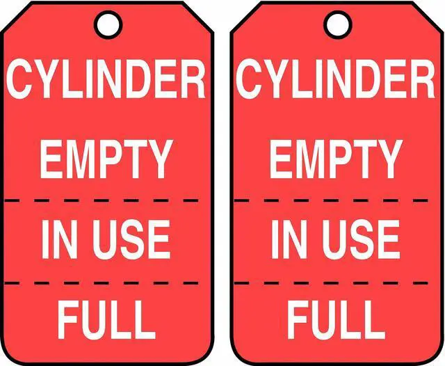 Main image of ACCUFORM MGT206PTP Cylinder Tag, Status Alert, Plastic, 5 3/4 in H x 3 1/4 in