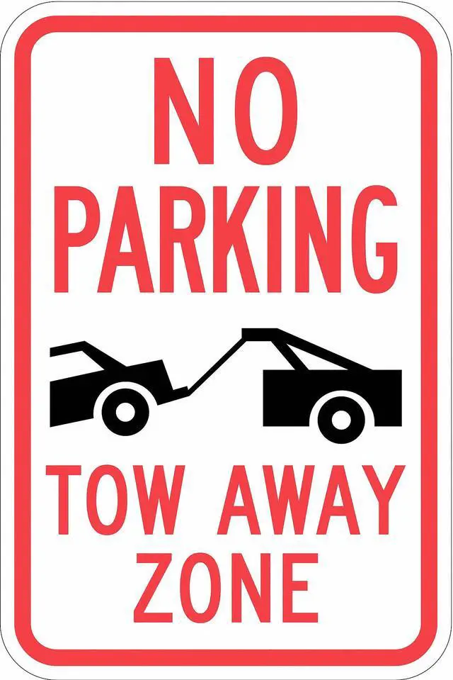 Alt view image 2 of 2 - LYLE T1-1052-HI_12x18 Tow Zone No Parking Sign,18" x 12, T1-1052-HI_12x18