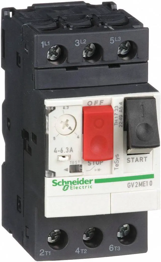 Alt view image 3 of 7 - SCHNEIDER ELECTRIC GV2ME10 Manual Motor Starter, Not Applicable, 3 P, 3 Phase,