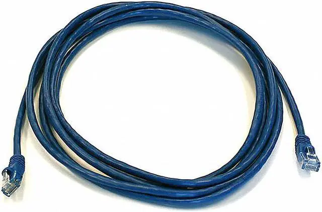 Alt view image 2 of 20 - Monoprice Cat6 Ethernet Patch Cable - 10 Feet - Blue | Network Internet Cord - RJ45, Stranded, 550Mhz, UTP, Pure Bare Copper Wire, 24AWG
