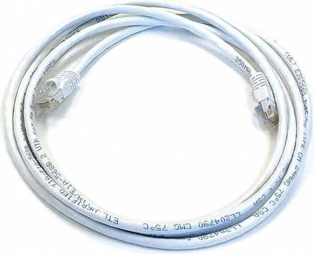 Alt view image 2 of 9 - Monoprice Cat6 Ethernet Patch Cable - Network Internet Cord - RJ45, Stranded, 550Mhz, UTP, Pure Bare Copper Wire, 24AWG, 7ft, White