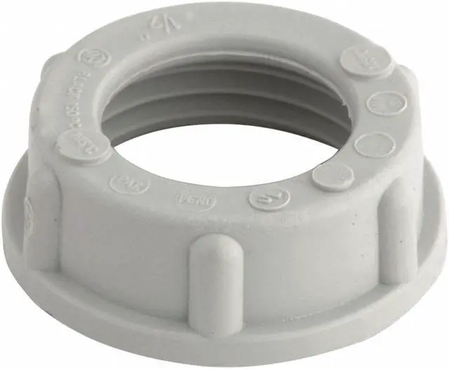 Main image of RACO 1403 IMC Bushing, 3/4 in, Threaded, Plastic, Zinc Plated, Gray