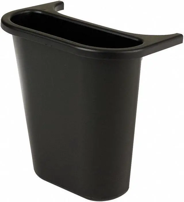 Alt view image 3 of 8 - RUBBERMAID FG295073BLA 1 gal Rectangular Polyethylene Recycling Bin , Black