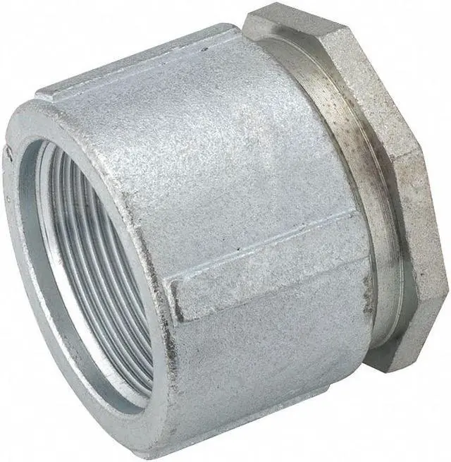 Main image of RACO 1516 IMC Coupling, 4 in, Threaded, Iron, Zinc Plated, Gray
