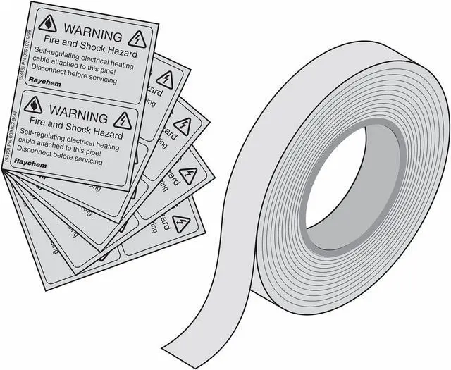 Alt view image 3 of 5 - H903 Application Tape and Electric Traced Labels for Frostex Heating Cable