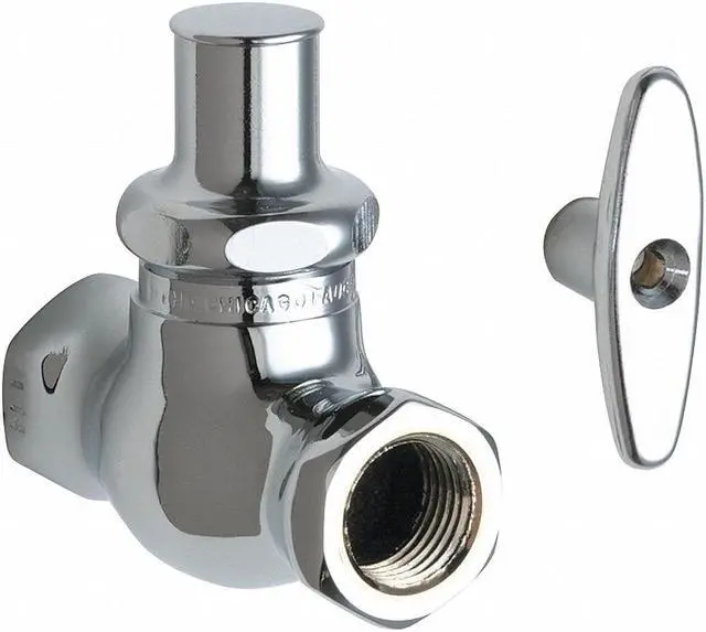 Alt view image 2 of 3 - CHICAGO FAUCET 45-LKABCP Loose Key Stop, Straight, 1/2 Inx1/2 In