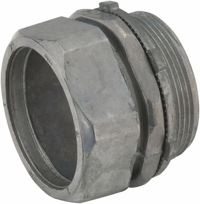 Main image of RACO 2802 EMT Grounding Connector, 1/2 in, Compression, Zinc Alloy, Plain, Gray
